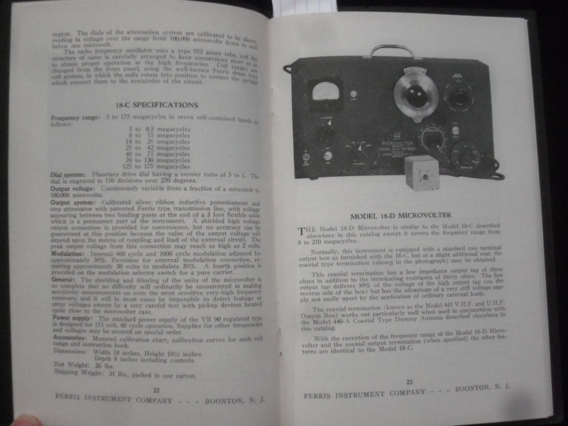 1920'S FERRIS INSTRUMENT CO. CATALOG NO. 49 SOFTCOVER BOOK - J 9830