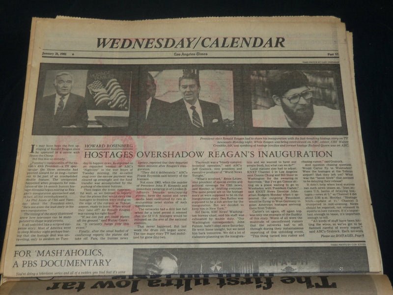 1981 JANUARY 21 LOS ANGELES TIMES NEWSPAPER - FLY TO FREEDOM - NP 4910
