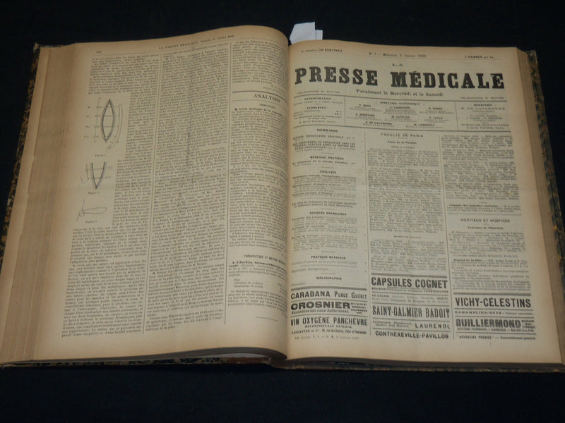 1899 JANUARY-JULY LA PRESSE MEDICALE JOURNAL FRENCH BOUND VOLUME - KD 5904