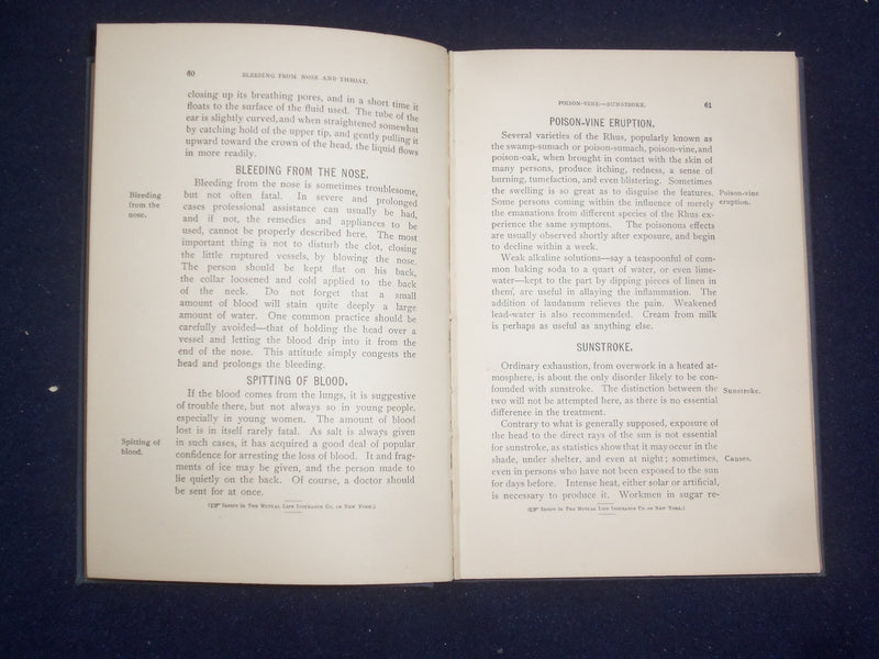 1900 THE MUTUAL LIFE INSURANCE COMPANY ON NEW YORK MANUAL - HARDCOVER - KD 8788