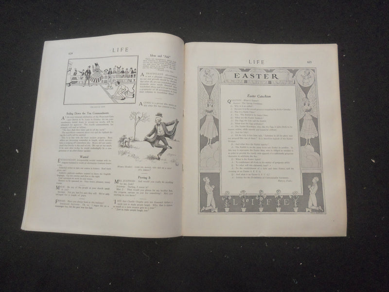 1916 APRIL 6 LIFE MAGAZINE - EASTER NUMBER - CONSIDER THE LILIES - L 763A