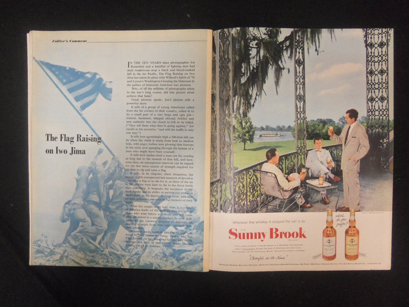 1955 FEBRUARY 18 COLLIER'S MAGAZINE - IWO JIMA FLAG RAISING COVER - ST 4525