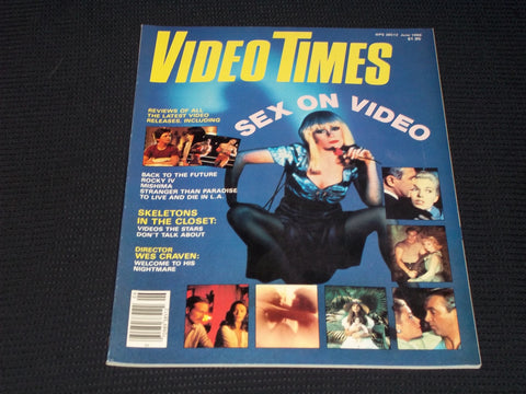 1986 JUNE VIDEO TIMES MAGAZINE - SEX ON VIDEO FRONT COVER - E 13801
