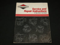 1989 BRIGGS & STRATTON SERVICE REPAIR MANUAL- SINGLE CYLINDER 4-CYCLE - KD 4851G