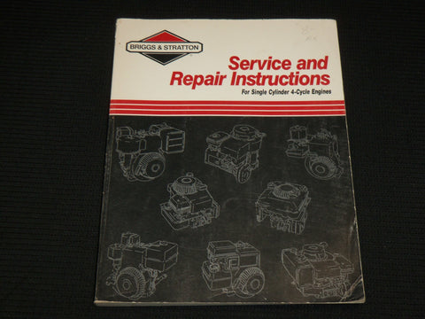 1989 BRIGGS & STRATTON SERVICE REPAIR MANUAL- SINGLE CYLINDER 4-CYCLE - KD 4851G