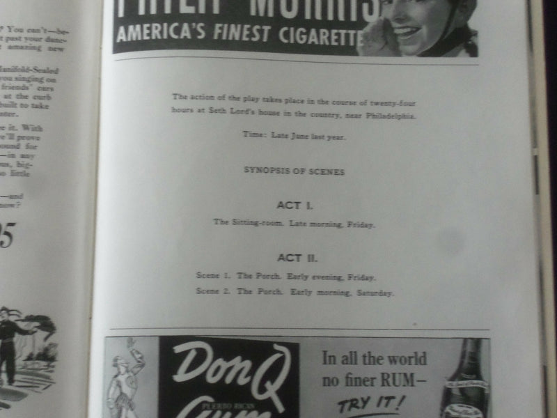 1940 JAN 1 PLAYBILL PROGRAM - THE PHILADELPHIA STORY - HEPBURN - COTTON - J 6473