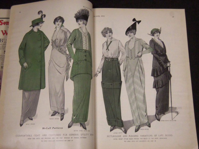 1914 MARCH MCCALL'S MAGAZINE - FASHION ILLUSTRATIONS - ST 150