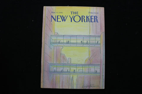 1985 MARCH 4 NEW YORKER MAGAZINE - GREAT ILLUSTRATED COVER - NY 3180