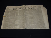 1856 DEC 27 THE ATLAS & ARGUS NEWSPAPER -PRESIDENTIAL ELECTION RESULTS- NP 3877C