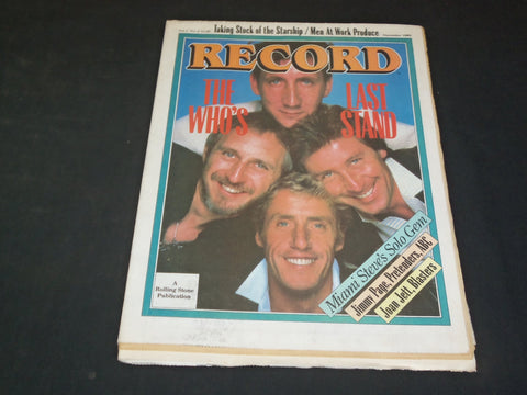 1982 DECEMBER RECORD MAGAZINE - THE WHO'S LAST STAND - SP 7698