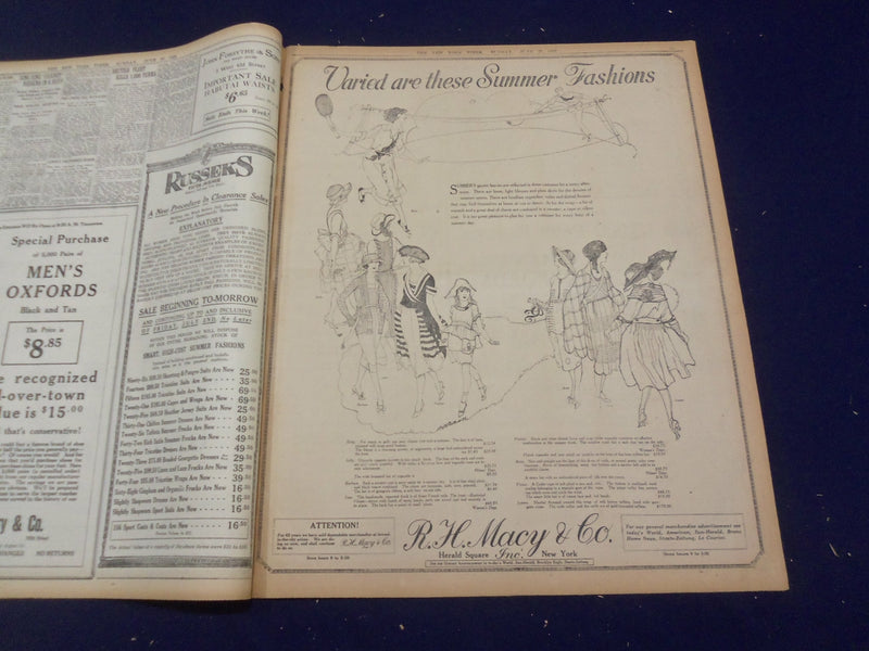 1920 JUNE 27 NEW YORK TIMES - WILSON, BRYAN AND TAMMANY FIGHT FOR LEAD - NT 9119