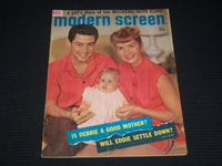 1957 AUGUST MODERN SCREEN MAGAZINE - DEBBIE REYNOLDS & EDDIE COVER - E 16303