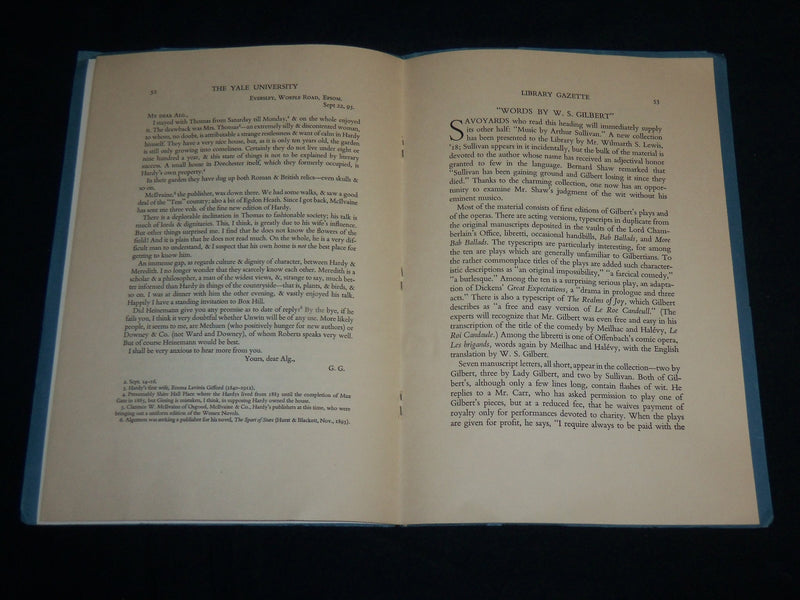 1943 JANUARY THE YALE UNIVERSITY LIBRARY GAZETTE SOFTCOVER BOOK - J 6818