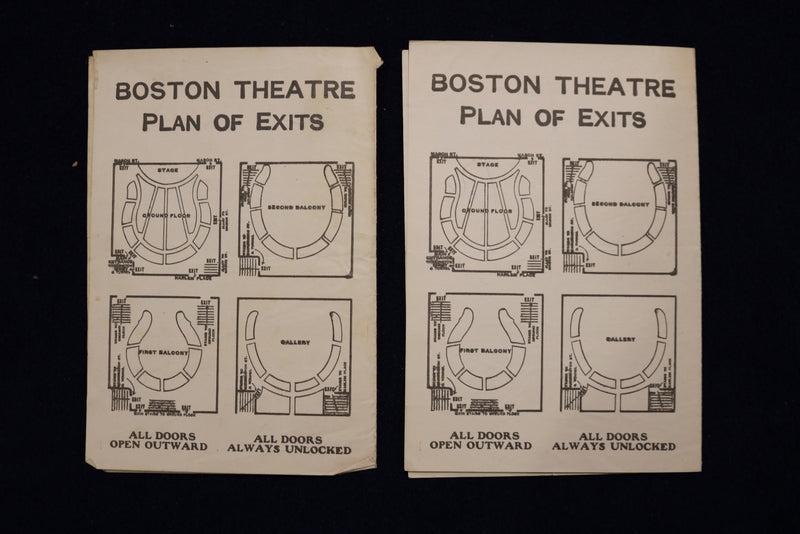 1911 DECEMBER 11 BEH-HUR PROGRAM - BOSTON THEATRE - LOT OF 2 - K 1649