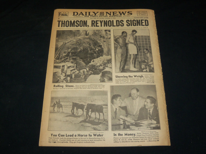 1952 FEBRUARY 5 NEW YORK DAILY NEWS - SENATE UNIT OKS ALL-U. S. DECREES- NP 5401
