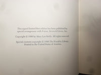 1986 CELEBRATION HARDCOVER BOOK BY MARY LEE SETTLE -SIGNED 1ST EDITION - KD 8972