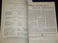 1934 MARCH GOLDEN BOOK MAGAZINE - HAWTHORNE - HARTE - COWARD - K 1006