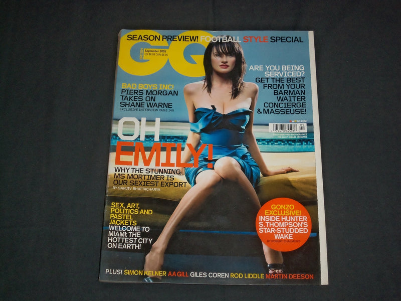 2005 SEPTEMBER GQ MAGAZINE - EMILY MORTIMER COVER - BRITISH EDITION - RC 1282