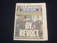 2020 OCTOBER 8 NEW YORK DAILY NEWS NEWSPAPER - BOROUGH PARK PROTESTS LOCKDOWN