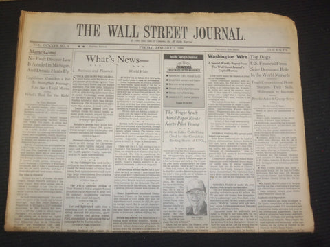 1996 JAN 5 THE WALL STREET JOURNAL - NO-FAULT DIVORCE LAW IN MICHIGAN - WJ 294