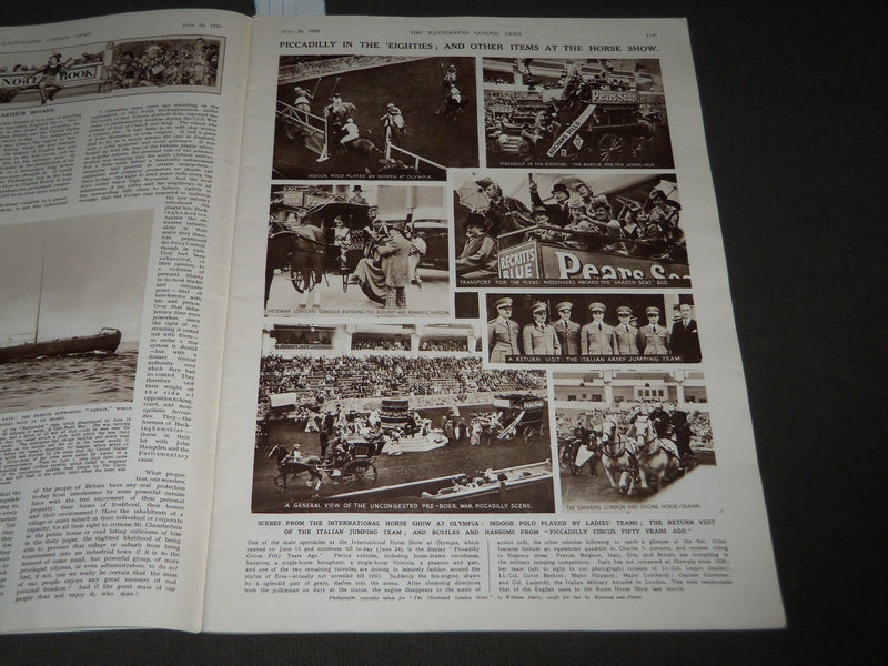 1939 JUNE 24 ILLUSTRATED LONDON NEWS MAGAZINE - KING & QUEEN COLOR ILLU- J 2770