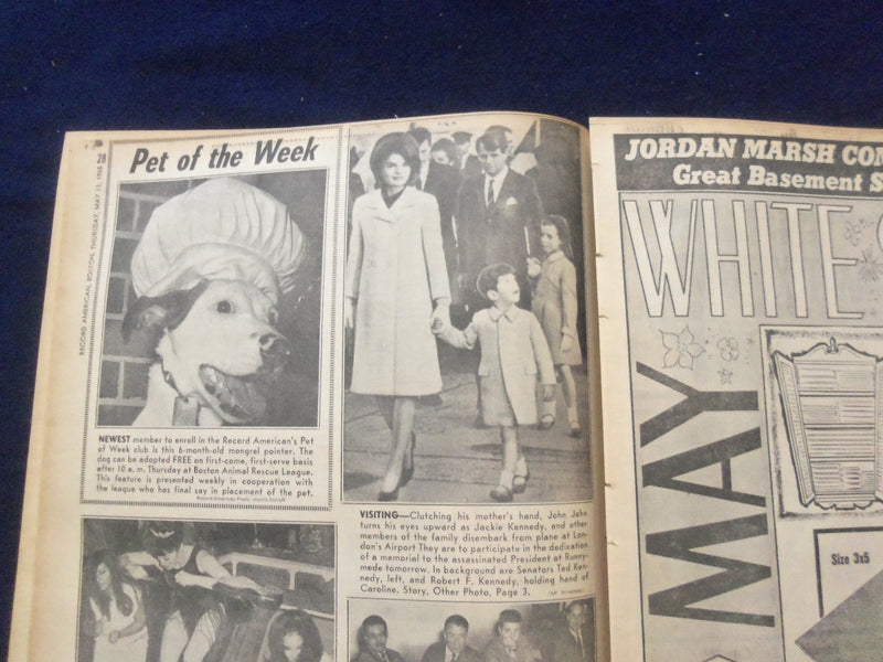 1965 MAY 13 BOSTON RECORD AMERICAN NEWSPAPER - DEMS NEW TAX PLAN - NP 6289