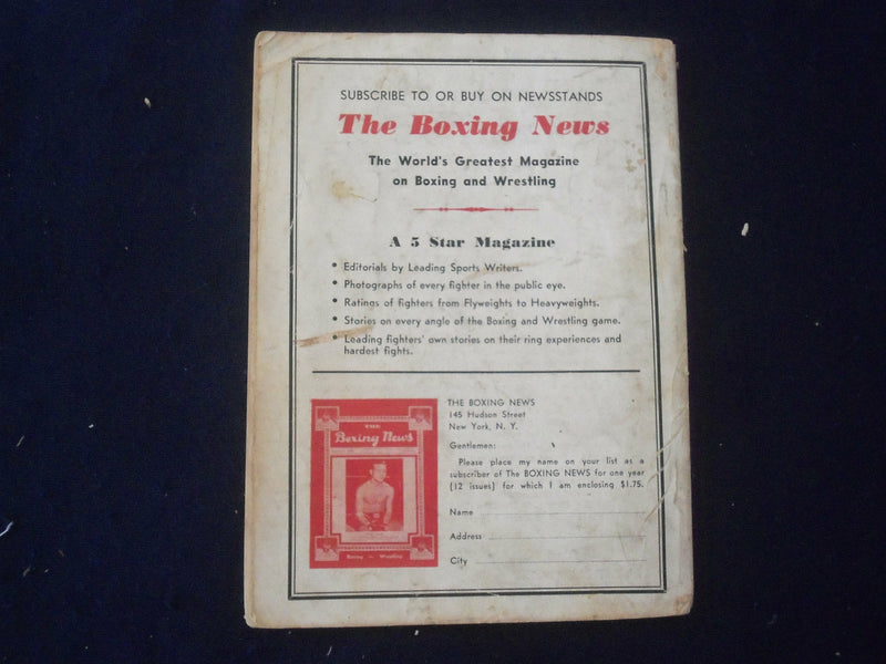 1936 EVERLAST BOXING RECORD BOOK - J 6495