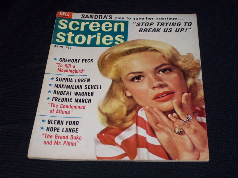 1963 APRIL SCREEN STORIES MAGAZINE - SANDRA DEE FRONT COVER - E 15909