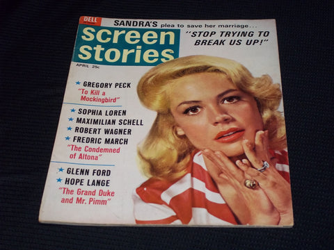 1963 APRIL SCREEN STORIES MAGAZINE - SANDRA DEE FRONT COVER - E 15909
