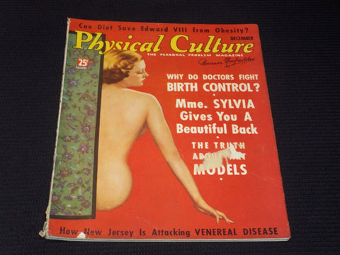 1936 DECEMBER PHYSICAL CULTURE MAGAZINE NICE EXERCISE WORKOUT ISSUE - E 3741