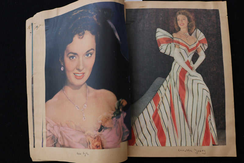 1940'S MOVIE STARS SCRAPBOOK, LOADED - BING CROSBY - ANN BLYTH - E 24937