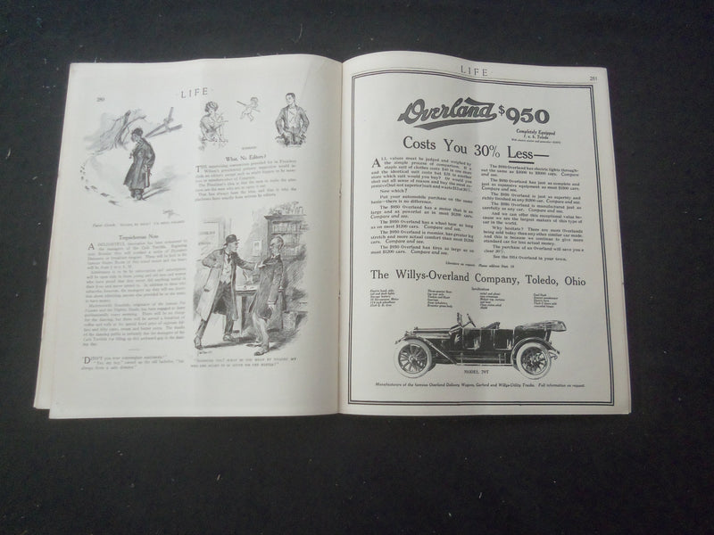 1914 FEBRUARY 12 LIFE MAGAZINE - VALENTINE NUMBER - ART WINS THE HEART - L 758T