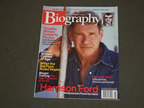 2003 JUNE BIOGRAPHY MAGAZINE - HARRISON FORD COVER - B 3761