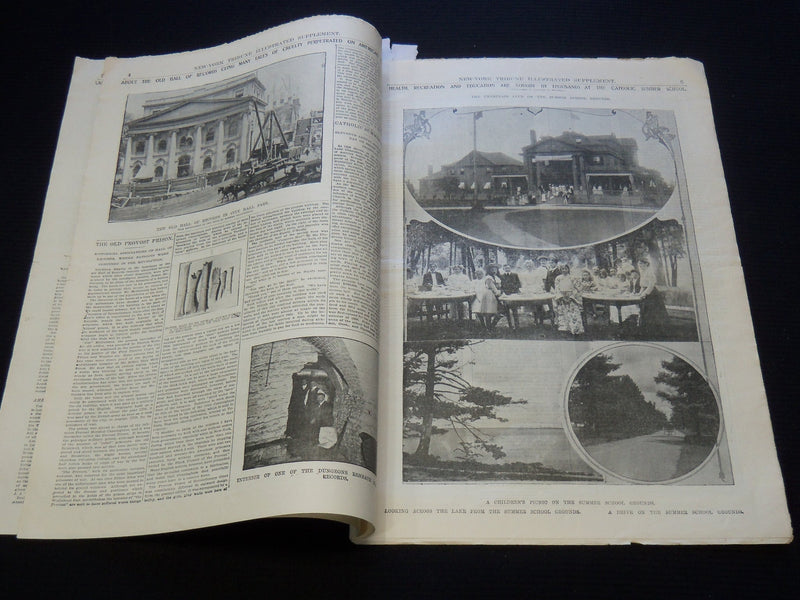 1902 JULY 6 NEW YORK TRIBUNE ILLUSTRATED SUPPLEMENT AMERICAN IN ENGLAND- NP 9009