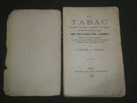 1864 DU TABAC SON INFLUENCE SUR L'HOMME BOOK BY DOCTEUR G. A. HENRIECK - J 4759
