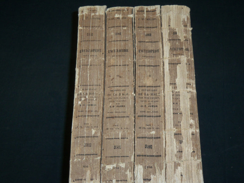 1845-1846 ENCYCLOPEDIE THEOLOGIQUE DICTIONNAIRE DE LA BIBLE LOT OF 4 - KD 4583
