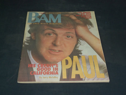 1990 MARCH 9 BAM MAGAZINE ISSUE NO. 328 - PAUL MCCARTNEY COVER - SP 2953