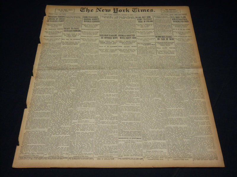 1920 AUGUST 5 NEW YORK TIMES - 2.75 BEER PLANK WINS AT SARATOGA - NT 8550