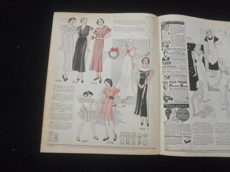 1933 DECEMBER NEEDLECRAFT MAGAZINE - NICE ILLUSTRATED COVER - SP 885V