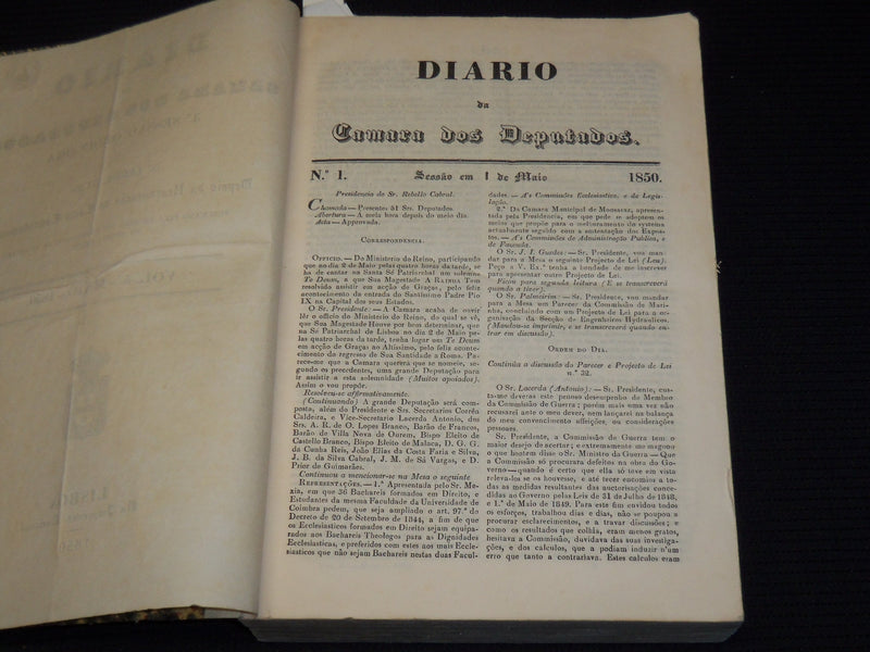 1850 MAY-JULY DIARIO DA CAMARA DOS DEPUTADOS VOLUME LOT OF 2 - LISBOA - KD 2016J
