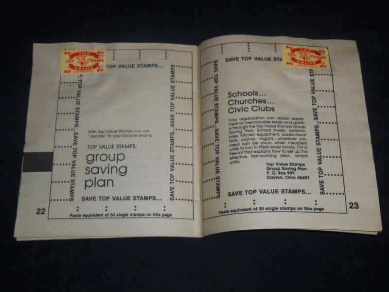 1975-1982 TOP VALUE STAMPS SAVER BOOKS LOT OF 7 - O 2698G