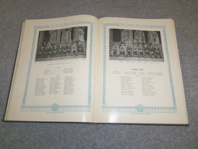 1928 RECORD UNIVERSITY OF PENNSYLVANIA YEARBOOK - PHILADELPHIA, PA - YB 2441