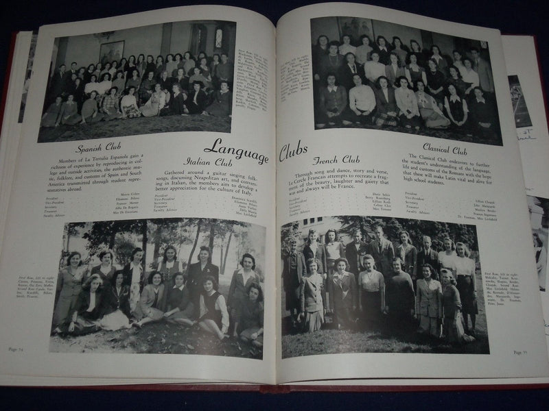 1945 LA CAMOANA YEARBOOK - MONTCLAIR TEARCHERS COLLEGE - MONTCLAIR, NJ - YB 88