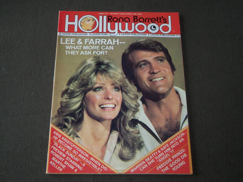 1977 JUNE RONA BARRETT'S HOLLYWOOD MAGAZINE - LEE MAJOR & FARRAH FAWCETT- CW 979