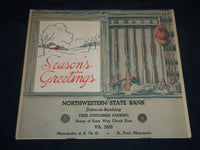 1956 NORTHWESTERN STATE BANK CALENDAR - ST. PAUL - J 8158