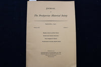 1951-1952 PRESBYTERIAN HISTORICAL SOCIETY BULLETIN - LOT OF 4 - O 3401