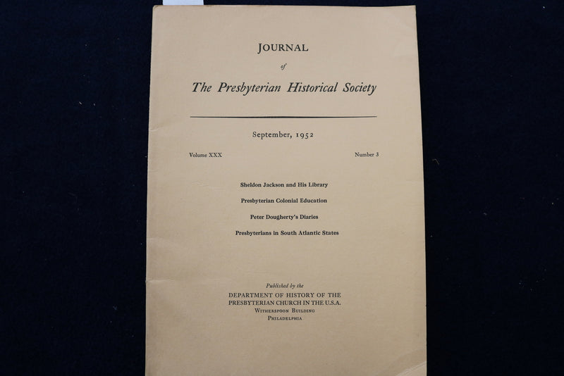 1951-1952 PRESBYTERIAN HISTORICAL SOCIETY BULLETIN - LOT OF 4 - O 3401
