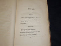 1825 HADAD - A DRAMATIC POEM - BOOK BY JAMES A. HILLHOUSE - NEW YORK - KD 4585W