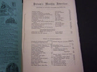 1870 PUTNAM'S MONTHLY MAGAZINE LOT OF 11 ISSUES - GREAT STORIES & ADS - WR 555