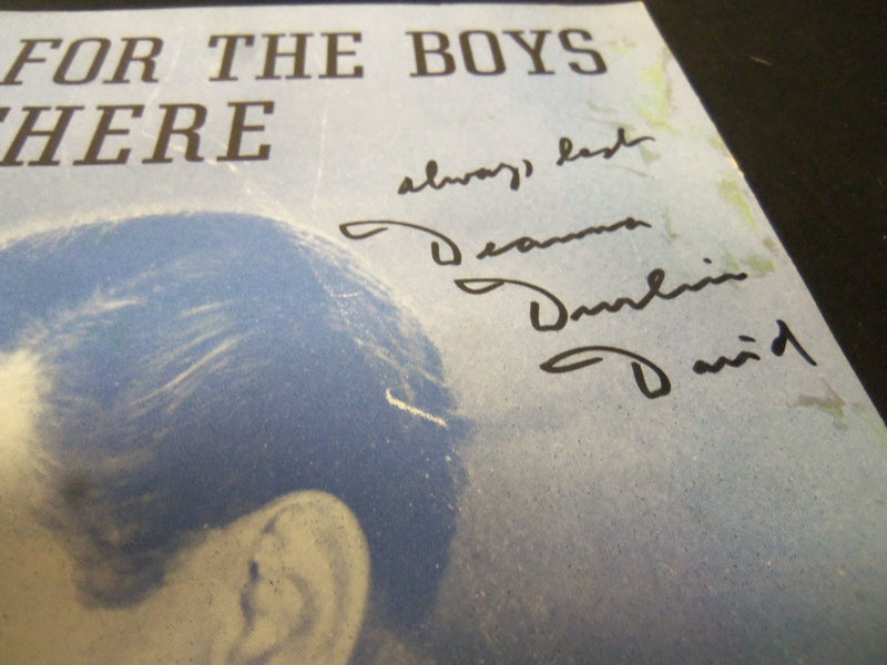 DEANNA DURBIN SAY A PRAY'R FOR THE BOYS OVER THERE AUTO. SHEET MUSIC - AM 54